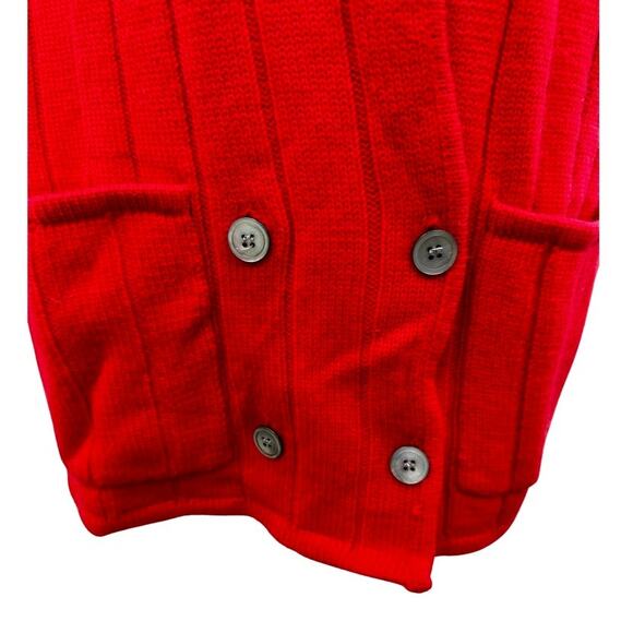 80s Liz Claiborne Over Sized Red Sweater Vest Medium - Picture 3 of 7